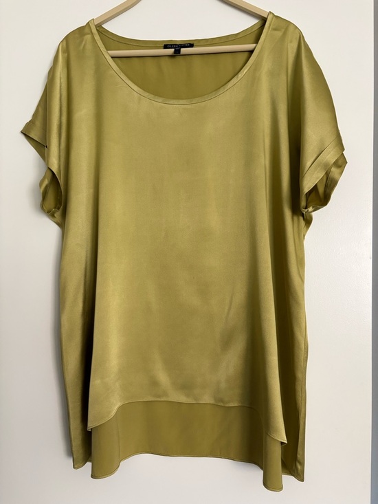 Eileen Fisher Tops - Eileen Fisher Silk Olive Green Slip Top